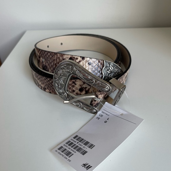 NWT H&M Faux Snakeskin Western Belt - Picture 2 of 6